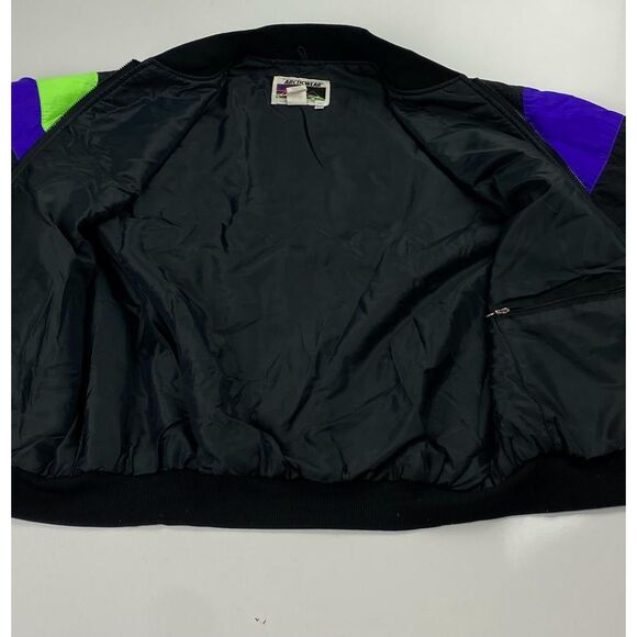 Vtg Arctic Wear Arctic Cat Sno Pro Snowmobile Jacket Mens Large Tall Black Purpl - Picture 4 of 9